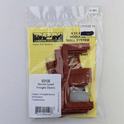 DPM #60106 N Scale Modular Wall System Kit - Street Level Freight Doors - Image 1 of 2