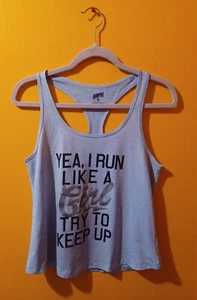 Soffe Women Blue Racerback Tank Medium - Picture 1 of 3