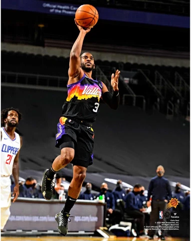 Chris Paul Phoenix Suns Unsigned One Handed Floater Photograph Cover