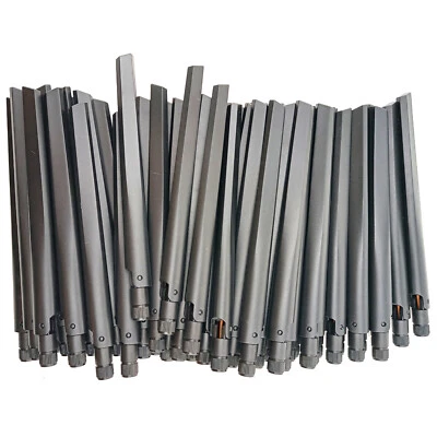 50pcs PC 6dBi External Wireless Antenna WiFi 2.4GHz 5.8GHz Bluetooh RP-SMA Male - Image 1 of 4