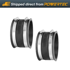 POWERTEC 70149-P2 Dust Control Flex Cuff with Hose Clamps, 4-Inch, 2PK - Picture 1 of 10
