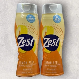2 x Zest Lemon Peel & Agave Antioxidant Bioflavonoids Body Wash 16.5 Oz EA - Picture 1 of 2