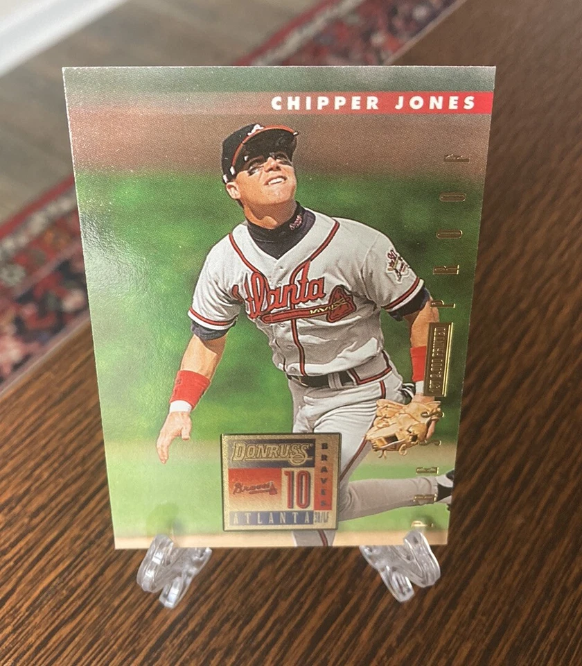 VERY RARE Chipper Jones 2nd Year 1996 Donruss Press Proof #437 /2000 HOF NM+ SP - Image 1 of 4