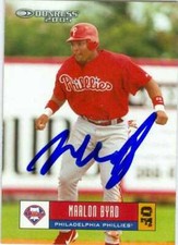 Marlon Byrd autographed Baseball Card (Philadelphia Phillies) 2005 Donruss #298