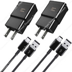 2 Pack For Samsung Galaxy Adaptive Fast Charger Kit Type C Cable 4Ft Wall Block