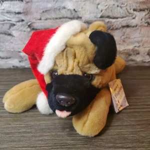 Aurora Flopsies Weihnachten Urlaub Mops 12 Zoll realistischer mit Bohnen gefüllter Plüsch Neu mit Etikett #099220 - Bild 1 von 11