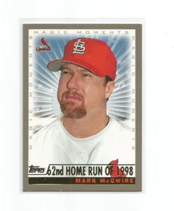 MARK McGWIRE (St. Louis Cardinals) 1999 TOPPS MAGIC MOMENTS 62nd HR CARD #236 - Picture 1 of 2
