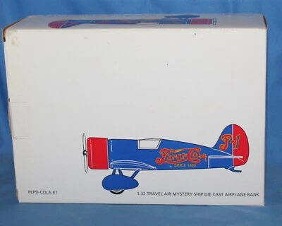 Revell-Monogram Die Cast Pepsi #1 Travel Air Mystery Ship P-1 Plane Bank 1993 - Image 1 of 3
