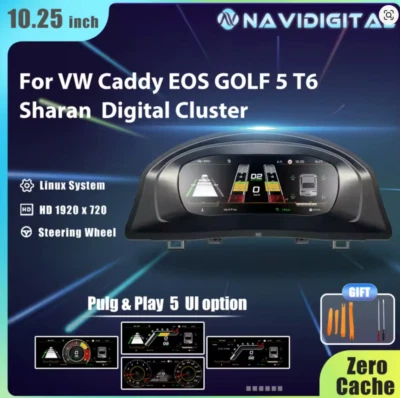 VW Golf 5 Caddy Touran Transporter T6 EOS Sharan Tachometer Digital - Bild 1 von 3