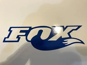 2x GRANDES Juego de horquillas adhesivas de vinilo cola de zorro azul oscuro/bicicleta/marco  - Imagen 1 de 1