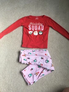 Carter's 2-pc. Holiday Squad Pajama Set - Girls Size 5 NICE!! - Picture 1 of 5