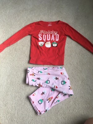 Carter's 2 piezas. Juego de pijama Holiday Squad - Niñas Talla 5 ¡BONITO!! Foto 1 de 4