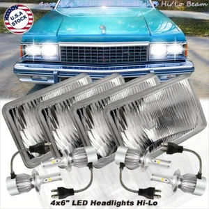 Fit 1982 - 1987 Chevrolet El Camino 4pcs 4X6 inch LED Headlights Hi/Lo Beam A++ - Picture 1 of 13