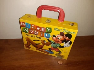 Vintage Disney MICKEY MOUSE PICTURE CUBES Made in West Germany COMPLETE! - Picture 1 of 5