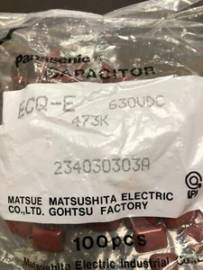 ECQE6473KZ PANASONIC ECQ-E 473K 630VDC 100PC - Picture 1 of 3