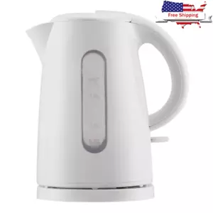 Electric Kettle 1.7L Plastic Cordless Rapid Boil Auto Shut Off Filter White New - Picture 1 of 7