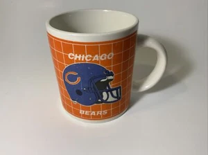 Papel Chicago Bears Retro 80s Grid Coffee Mug - NFL Football Vtg Vintage - Picture 1 of 4