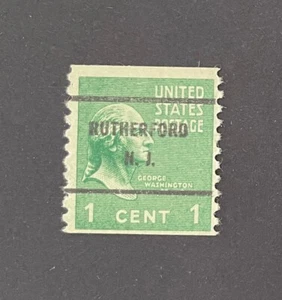 Rutherford, New Jersey Type 61 Precancel - 1 cent Prexie coil - U.S. #839 - NJ - Picture 1 of 1