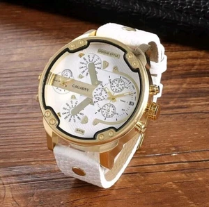 Mens Watch Original Big Brand Big Dial 6820 Dual Time Zone #ListingsInLights - Picture 1 of 5