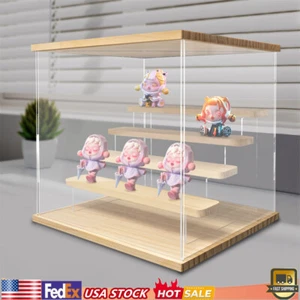 5-Tier Clear Acrylic Display Case Display Box w/ LED Light 12.6*12.6*12.68in - Picture 1 of 23