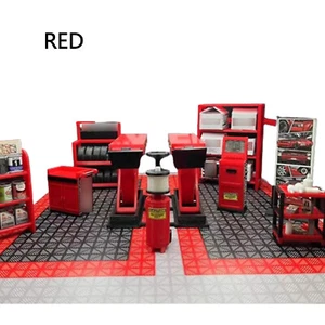 9 Teile 1/18 Garage Reparatur Werkzeug Modell Set Werkstatt Szene Diorama Modell Zubehör - Bild 1 von 17