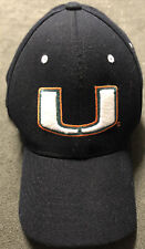 University of Miami Hurricanes Zephyr Navy Fitted Ball Cap Hat Adult Small EUC