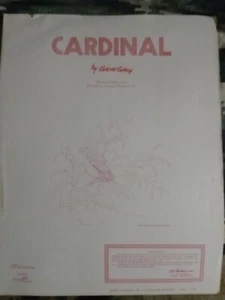 Cardinal By Gene Gray signed 39 of 100 Art Proof - Picture 1 of 4