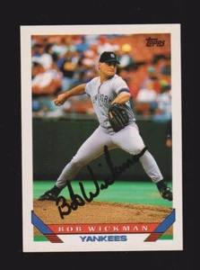 1993 TOPPS #452  Bob Wickman  NEW YORK YANKEES  SIGNED AUTOGRAPH AUTO COA - Picture 1 of 1