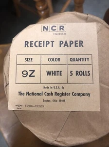 5 Rotoli Carta Ricevute Registratore di Cassa Nazionale 9Z. Bianco - Foto 1 di 3