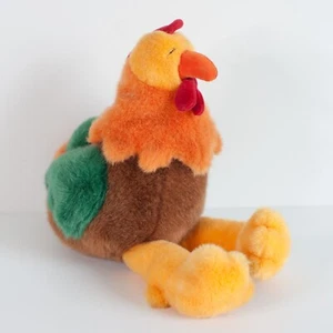Juguete Manhattan Gallo Pollo 14" Peluche Bloque De Color De Colección 1996 Peluche - Imagen 1 de 8
