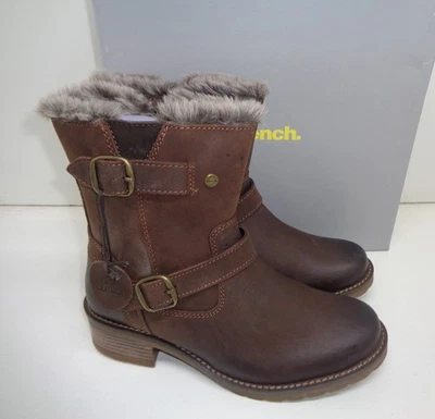 BENCH Ladies Brown Leather Boots Ankle Chelsea Shoes Slip On RRP £120 Size 4-8 - Image 1 of 4
