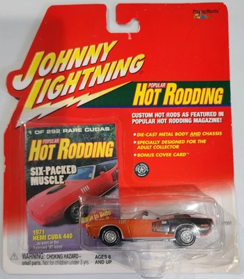 Johnny Lightning 1971 Hemi Cuda 440 Popular Hot Rodding 1 of 292 Rare Cudas PHR - Image 1 of 4