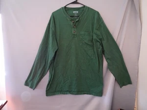 Camisa Duluth Trading Para Hombres Grande Verde Henley Bolsillo Entrenamiento Cola Larga T - Imagen 1 de 13