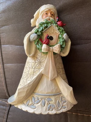 Jim Shore White Woodland Santa (Christmas Calls Us Home) #6005914 Nuevo en caja 7" de alto Foto 1 de 4