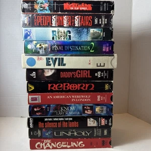 Horror Movie VHS Lot Nightmare Elm Street Reborn Unholy Ring Final Destination - Picture 1 of 19