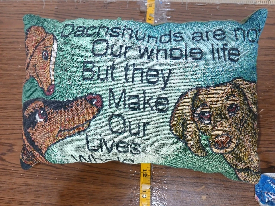 THE PERFECT Dachshund Dog LOVERS  Throw Pillow Tapestry Material 18” L Rectangle - Image 1 of 1