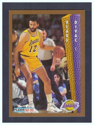 1992-93 Fleer - Vlade Divac #107 - HOF - Los Angeles Lakers - Mint - Image 1 of 2