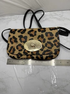 Coach Ocelot LEOPARD  Print LEATHER Crossbody F53007 Groovy Retro  Bag *CLEAN - Foto 1 di 11