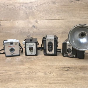 Lote de Cámara Vintage Imperial 620 Satellite 127 Brownie Hawkeye Flash Argoflex 75 - Imagen 1 de 13