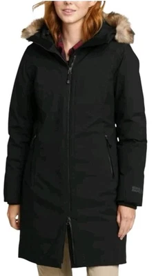 EDDIE BAUER MUJER PLUMÓN PARKA ABRIGO IMPERMEABLE, COSTURA SELLADA, BOLSILLO SEGURO. Foto 1 de 4