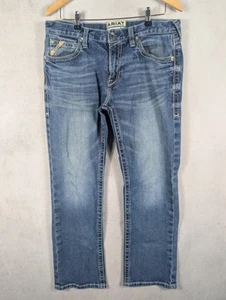Ariat M7 Slim Fit Straight Leg Jeans Mens Size 34x32 Blue Denim - Picture 1 of 10