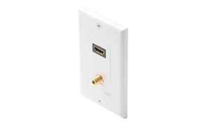 Steren HDMI + 1-F81 Decorator White Flush Mount Wall Plate - Picture 1 of 1