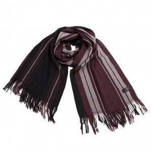 Y's Stripe Layered Fringe Stole(K-114802) - Picture 1 of 7