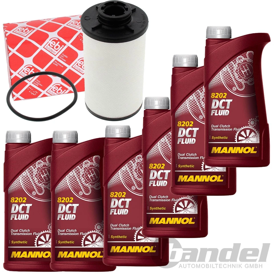 FEBI FILTRO OLIO + 6L OLIO TRASMISSIONE DOPPIA MANNOL Adatto Per VW DSG-6 DQ250 - Immagine 1 di 3
