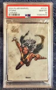 2024 Flair Marvel #CC21 STORM Carved PSA 10!! Gem LOOK - Picture 1 of 2