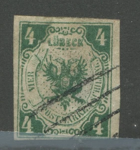Lubeck 1859 4 s used, Forgery? - Picture 1 of 1