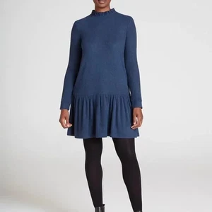 Thought Tavia  Blue Drop Waist Dress Eco US 10 UK 14 EU 42 - Picture 1 of 9