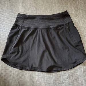Outdoor Voices Skort Womens XS Black Lightweight Drawcord Zip Pocket - Picture 1 of 10