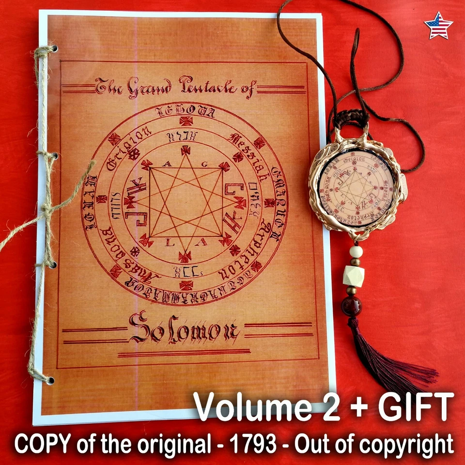 antique book occult black magic manuscript grimoire handwritten kabbalah kabala - Image 1 of 4