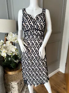 COAST Kleid Cocktail Midi Spitze Kontrast - Marine Rosa Größe 16 - Bild 1 von 8